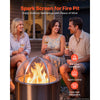 VEVOR Fire Pit Spark Screen, 40 inch Dome, Stainless Steel Mesh Cover Lid, for Outdoor, Patio, Backyard, Camping, Party, with Handles and Poker, High Temperature Tolerant, Help Block Sparks, Silver