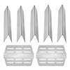 VEVOR Flavorizer Bars and Heat Deflectors, 17 inch Grill Replacement Part, for Weber Genesis 300 Series Grills, Including E310 E320 E330 S310 S320 S330, Stainless Steel Thicker Heat Plate, 7 Pack