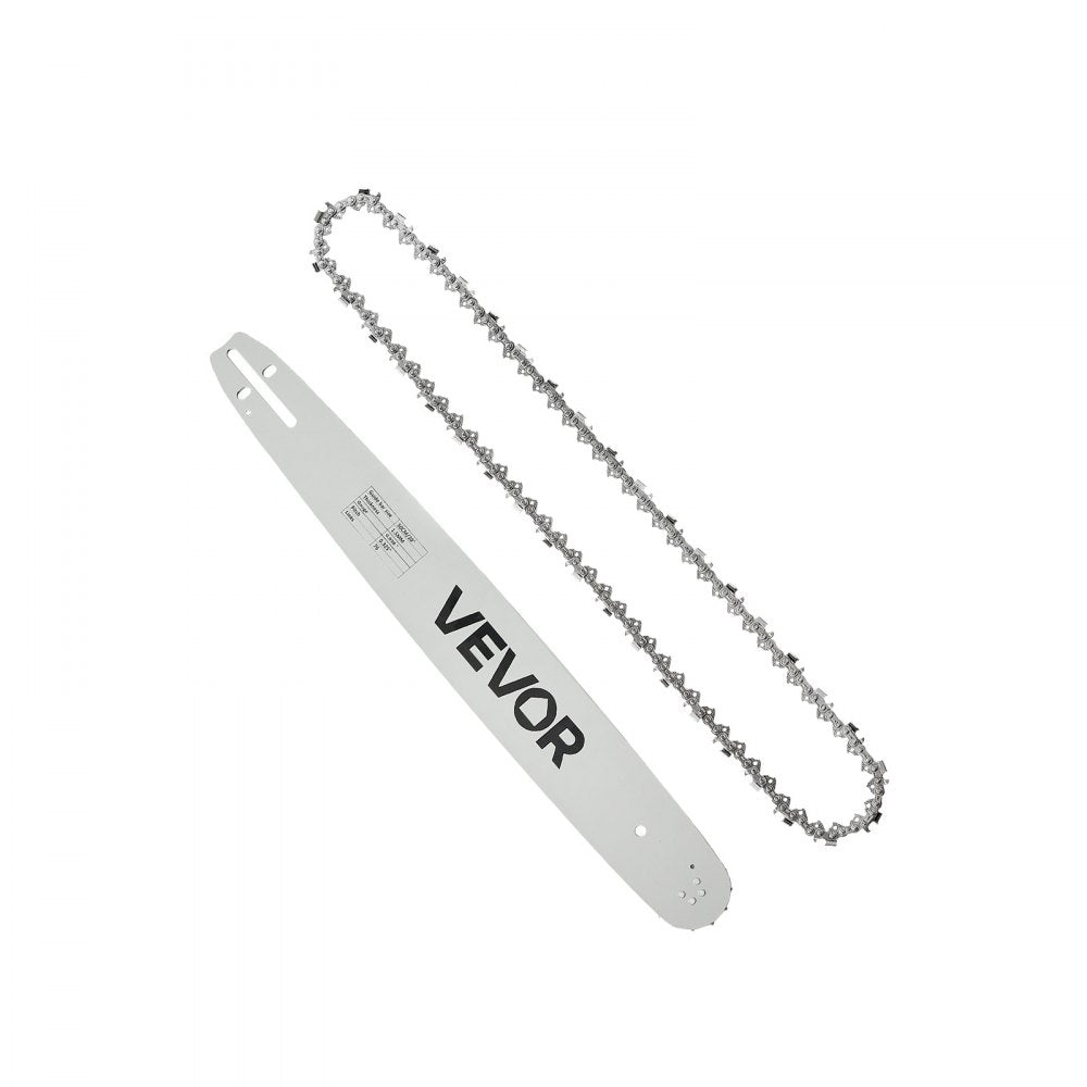 VEVOR Bar & Chainsaw Chain Combo 20" .325" Pitch .058" Gauge 76 Drive Links, Fits VEVOR CN-52G / CN-58G / CN-62G Gas Chainsaw, Alloy Steel, Replacement Guide Bar & Saw Chain with Sharp Cutter Teeth