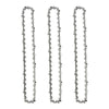 VEVOR Chainsaw Chain 3 Pack 12 Inch 3/8" Pitch 3/8" Gauge 45 Drive Links, Fits VEVOR CN-25 Gas Chainsaw, Forged Alloy Steel, Replacement Saw Chains with Sharp Cutter Teeth & Wear-Resistant Tie Straps
