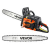 VEVOR Gas Powered Chainsaw 18 & 20 Inch 58CC 3.22HP 2 Stroke Engine Saw, for Wood Cutting, Tree Trimming & Land Clearing, Throttle-Synced Choke, Power Chain Saw with Non-Slip Handle & Dual Tanks
