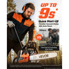 VEVOR Gas Powered Chainsaw 18 Inch 52CC 2.55HP 2 Stroke Engine Gas Chainsaw, for Wood Cutting, Tree Trimming & Land Clearing, Throttle-Synced Choke, Power Chain Saw with Non-Slip Handle & Dual Tanks