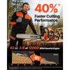 VEVOR Gas Powered Chainsaw 20 Inch 62CC 3.8HP 2 Stroke Engine Gas Chainsaw, for Wood Cutting, Tree Trimming & Land Clearing, Throttle-Synced Choke, Power Chain Saw with Non-Slip Handle & Dual Tanks