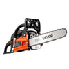 VEVOR Gas Powered Chainsaw 16 Inch 40CC 1.75HP 2 Stroke Engine Gas Chainsaw, for Wood Cutting, Tree Trimming & Land Clearing, Throttle-Synced Choke, Power Chain Saw with Non-Slip Handle & Dual Tanks