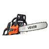 VEVOR Gas Powered Chainsaw 20 Inch 58CC 3.22HP 2 Stroke Engine Gas Chainsaw, for Wood Cutting, Tree Trimming & Land Clearing, Throttle-Synced Choke, Power Chain Saw with Non-Slip Handle & Dual Tanks