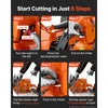 VEVOR Gas Powered Chainsaw 24 Inch 72CC 5HP 2 Stroke Engine Gas Chainsaw, for Wood Cutting, Tree Trimming & Land Clearing, Anti-Kickback Chain Brake, Power Chain Saw with Non-Slip Handle & Dual Tanks