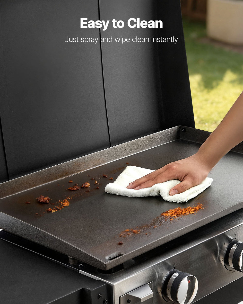 VEVOR griddle easy to clean - wipe-clean surface