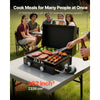 VEVOR Gas Griddle, 2 Burner Tabletop Griddle, 22 inch Portable Griddles Propane with Lid, Oil Drain Hole & Oil Collection Tray, 2 x 11000BTU Camping Flat Top Grill for Outdoor Cooking, Tailgating