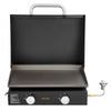 VEVOR Gas Griddle, 2 Burner Tabletop Griddle, 22 inch Portable Griddles Propane with Lid, Oil Drain Hole & Oil Collection Tray, 2 x 11000BTU Camping Flat Top Grill for Outdoor Cooking, Tailgating