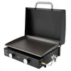 VEVOR Gas Griddle, 2 Burner Tabletop Griddle, 22 inch Portable Griddles Propane with Lid, Oil Drain Hole & Oil Collection Tray, 2 x 11000BTU Camping Flat Top Grill for Outdoor Cooking, Tailgating