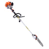 VEVOR Gas Hedge Trimmer, 2 Cycle Gas Power Handheld Trimmer, 6-in-1 26cc Weed Eater with Extension Pole & Protective Gear Set, Includes Hedge & String Trimmer, Brush Cutter(3T & 40T), Edger, Pole Saw
