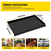 VEVOR Carbon Steel Griddle, 16" x 24" Griddle Flat Top Plate, Griddle for BBQ Charcoal/Gas Gril with 2 Handles, Rectangular Flat Top Grill with Extra Drain Hole for Tailgating and Parties