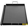 VEVOR Carbon Steel Griddle, 16" x 24" Griddle Flat Top Plate, Griddle for BBQ Charcoal/Gas Gril with 2 Handles, Rectangular Flat Top Grill with Extra Drain Hole for Tailgating and Parties