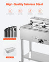 VEVOR propane steam table stainless steel construction graphic