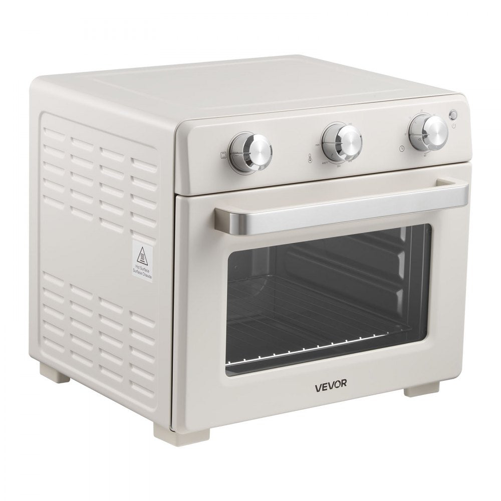 VEVOR Sublimation Oven Machine, 26 Qt, Fits 40oz Tumblers, with 1 Heat Air Gun, 50 Shrink Films, 1 Tape and 2 Heat Gloves, 360° Turbo Convection for Sublimation Blank Tumblers, Mugs, Bowls, Off-White