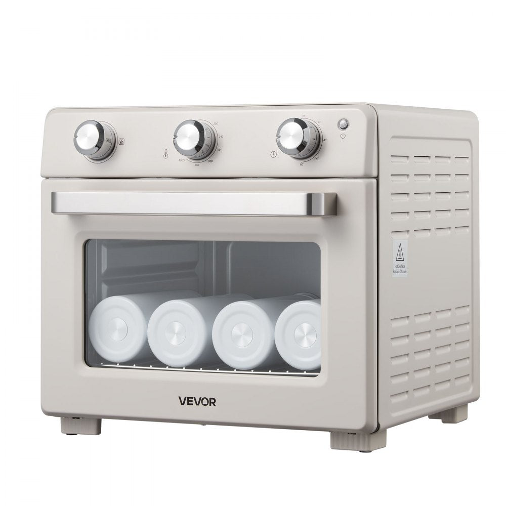 VEVOR Sublimation Oven Machine, 26 Qt, Fits 40oz Tumblers, with 1 Heat Air Gun, 50 Shrink Films, 1 Tape and 2 Heat Gloves, 360° Turbo Convection for Sublimation Blank Tumblers, Mugs, Bowls, Off-White