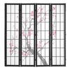 VEVOR Room Divider, 4 Panel Japanese Room Divider Screen, Wood Folding Privacy Screen Indoor, Japanese Partition Portable Decoration Dividers, for Room Separation Home Office Restaurant & Bedroom