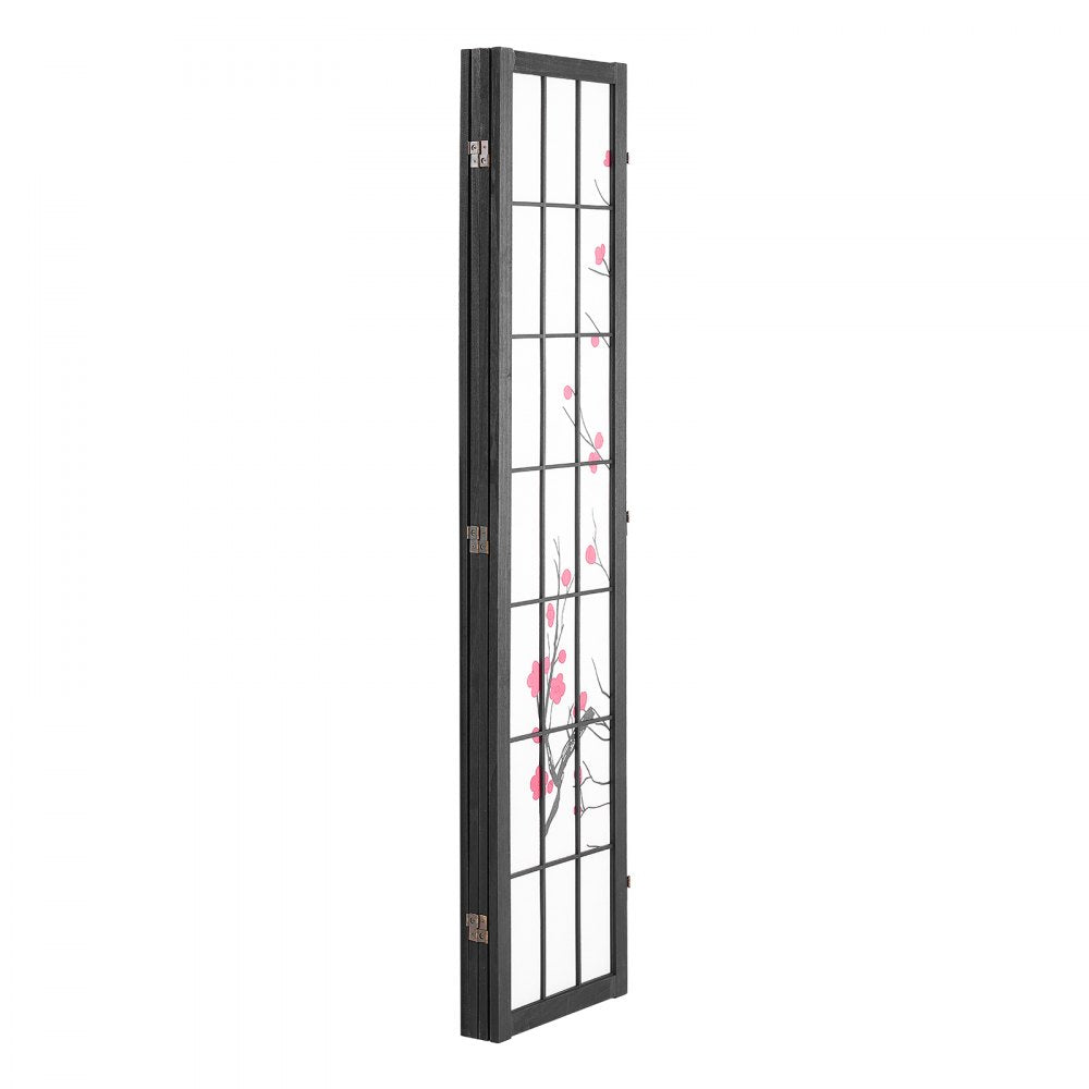 VEVOR Room Divider, 4 Panel Japanese Room Divider Screen, Wood Folding Privacy Screen Indoor, Japanese Partition Portable Decoration Dividers, for Room Separation Home Office Restaurant & Bedroom