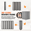 VEVOR Room Divider, 6 Panel Japanese Room Divider, Folding Privacy Screen Indoor, Portable Partition Dividers and Decoration Screens, for Room Separation, Home, Office, Restaurant & Bedroom (Black)