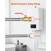VEVOR Water Heater Kit, Push-Fit Valve Flexible Water Heater Connector with 3/4" FIP x 1/2" PTC Ball Valve, Stainless Steel Braided Waters Heaters Supply Line for Bathroom, Kitchen, Laundry Room
