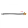 VEVOR Water Heater Kit, Push-Fit Valve Flexible Water Heater Connector with 3/4" FIP x 1/2" PTC Ball Valve, Stainless Steel Braided Waters Heaters Supply Line for Bathroom, Kitchen, Laundry Room