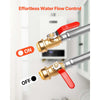 VEVOR Water Heater Kit, Push-Fit Valve Flexible Water Heater Connector with 3/4" FIP x 3/4" PTC Ball Valve, Stainless Steel Braided Waters Heaters Supply Line for Bathroom, Kitchen, Laundry Room