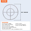 VEVOR 24 inch Round Drop-in Fire Pit Pan, Stainless Steel Fire Pit Burner, Natural & Propane Gas Fire Pan 92,000 BTU, for Indoor or Outdoor Use