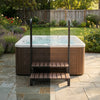 VEVOR Hot Tub Steps with Handrail 2-Step Spa Outdoor Stairs 550lbs Capacity, 32.3in Wide Step, Steel & Plastic, Easy Assembly, Non-Slip Step Ladder for Above-Ground/Inflatable Pool, RV,Patio,Deck