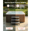 VEVOR Hot Tub Steps 3-Step Spa Stairs 27.5 in Wide Step Ladder Outdoor, 350 lbs Capacity, Sturdy HIPS Plastic, Non-Slip Foot Pads, Easy Assembly, Stable Access for Pool, RV, Home Patio and Backyard
