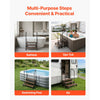 VEVOR Hot Tub Steps with Handrail 3-Step Spa Outdoor Stairs 550lbs Capacity, 32.3in Wide Step, Steel & Plastic, Easy Assembly, Non-Slip Step Ladder for Above-Ground/Inflatable Pool, RV,Patio,Deck