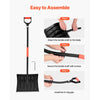 VEVOR Snow Shovel for Driveway, 17 in Wide Plastic Snow Shovel with D-shaped Handles & Aluminum Blade, Large Capacity Snowplow Shovels, Lightweight Snows Removal Tool for Garden Car Camping