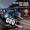 VEVOR G80 V Bridle Chain, 3/8" x 2' Towing Chain Bridle with 15" J Hooks, T Hooks & Grab Hooks, Heavy Duty Transport Tow Chain Bridle with 7800 lbs Safe Working Load for Flatbed Truck Wrecker Recovery