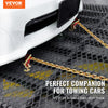 VEVOR G80 V Bridle Chain, 5/16" x 3' Towing Chain Bridle with R Hooks, T Hooks, J Hooks and Grab Hooks, Transport Tow Chain Bridle with 10800 lbs Safe Working Load for Flatbed Truck Wrecker Recovery