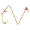 VEVOR J Hook Chain, 5/16" x 6' G80 15" Long Shank J Hook Tow Chain with RTJ Cluster Hook & Grab Hook, 5400 lbs Safe Working Load, Heavy Duty Transport Truck Chain for Wrecker Recovery Trailer Towing