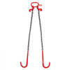 VEVOR G80 V Bridle Chain, 3/8" x 3' Towing Chain Bridle with 15" J Hooks and Grab Hooks, Heavy Duty Transport Tow Chain Bridle with 7800 lbs Safe Working Load for Flatbed Trailer Wrecker Recovery