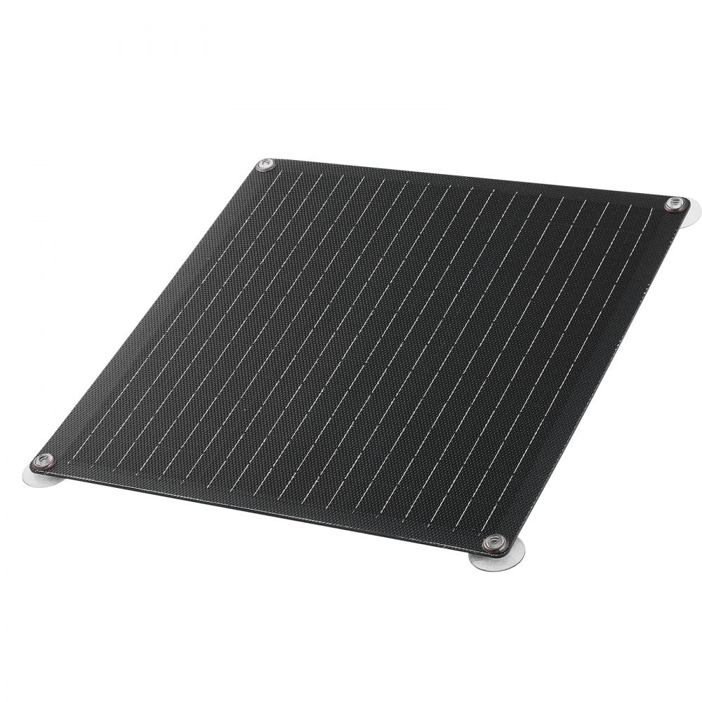 VEVOR 20W 12V Solar Panel Battery Charger, Solar Battery Trickle Charger Maintainer with Built-in Smart Controller & 3 Connection Cables, IP67 Waterproof Portable for RV Car Motorcycle Boat Van Camper