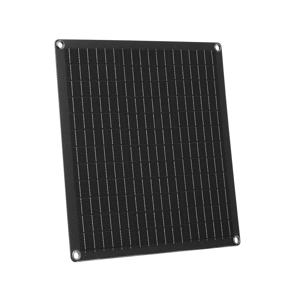 VEVOR 20W 12V Solar Panel Battery Charger, Solar Battery Trickle Charger Maintainer with Built-in Smart Controller & 3 Connection Cables, IP67 Waterproof Portable for RV Car Motorcycle Boat Van Camper