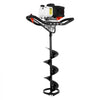 VEVOR Gas Powered Ice Auger 43 CC 2-Stroke 8" 2 in 1 Cordless Earth Auger, for Ice Fishing & Gardening, Cold-Resistant Post Hole Digger, Heavy Duty Burrowing Drilling with Drill Bits & Blade Guard