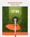 VEVOR Cordless String Trimmer, 52 cc 2-Stroke, Gas Powered Weed Wacker, 17" Cordless Grass Trimmer, Multi-Functional Lawn Edger with Shoulder Strap & 3T Blade, Weed Eater for Quick Grass Cleaning