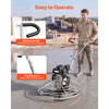 VEVOR Power Trowel, 38 inch Concrete Finishing Machine with Float Pan, 7HP Kohler Engine, 4 Blades, Adjustable Pitch, Gas-Powered Walk-Behind Cement Surface Finisher for Smooth Floors, Construction