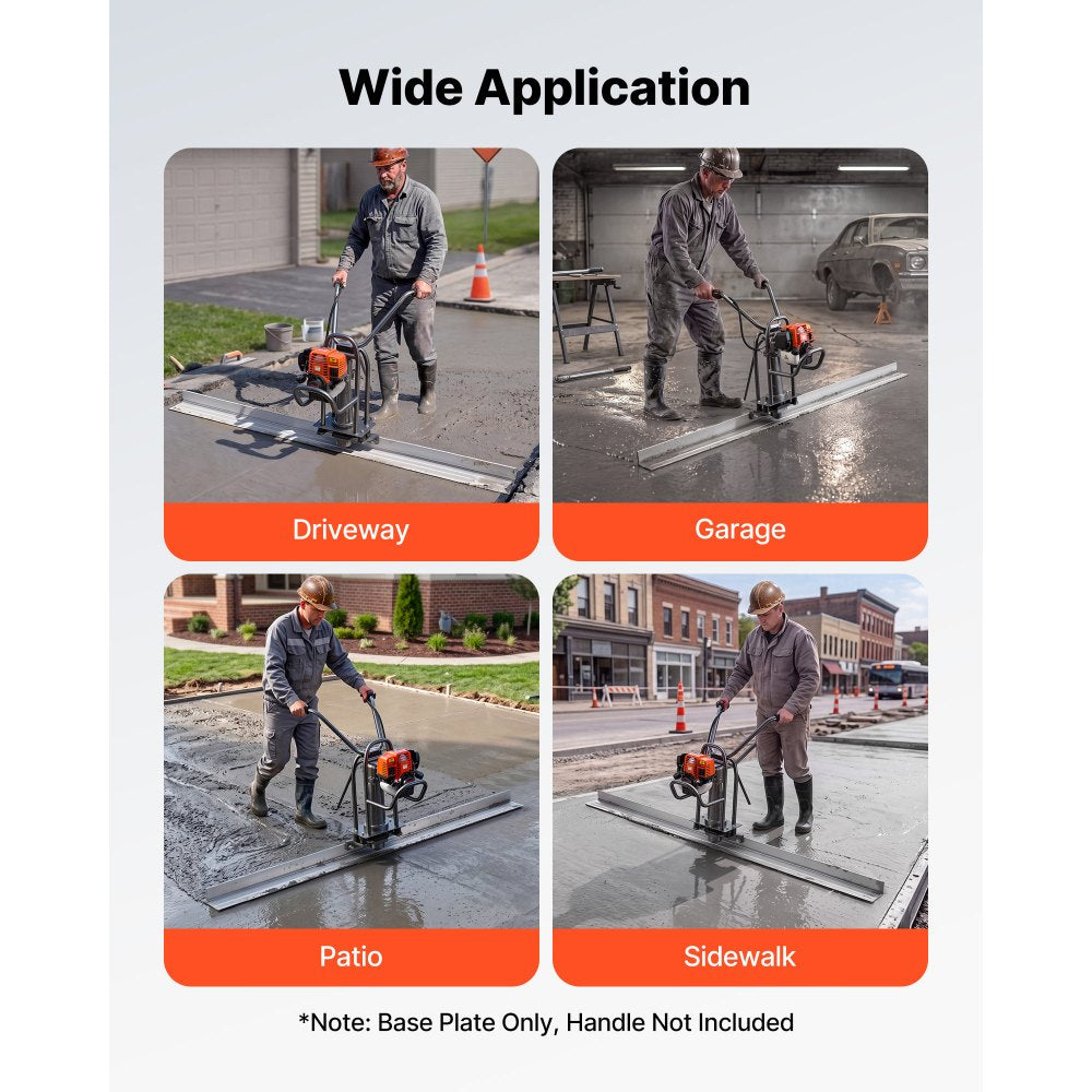 VEVOR Concrete Screed Blade 6 ft Length Aluminum Alloy Board Leveling Tool, 5.3 in Wide Straight Edge, Wide Coverage, Replacement Surface Leveler for Driveway, Patio, Sidewalk, Garage Floor Finishing