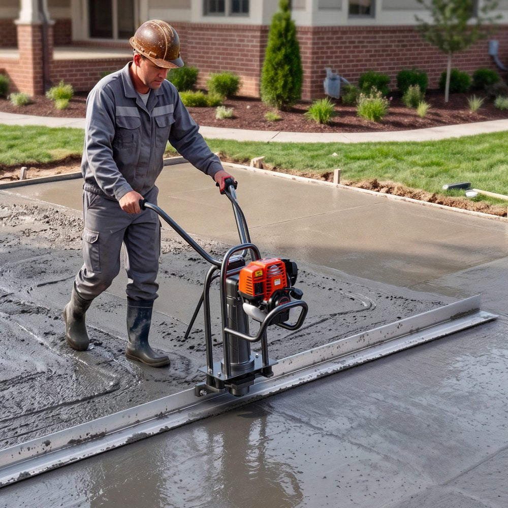 VEVOR Concrete Screed Blade 10 ft Length Aluminum Alloy Board Leveling Tool, 5.3 in Wide Straight Edge, Wide Coverage, Replacement Surface Leveler for Driveway, Patio, Sidewalk, Garage Floor Finishing