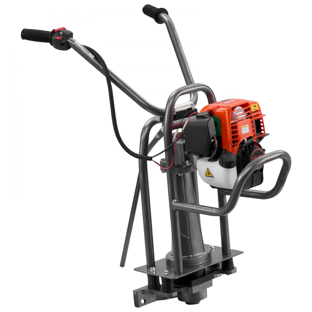 VEVOR Concrete Power Screed Gas-Powered Leveling Machine 1.16HP Engine, 4 Stroke Vibrating Screed, Flexible Shaft Drive, Adjustable Handle, Support Legs for Patio, Driveway, Floor Finishing, Jobsite