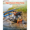VEVOR Gas Powered Water Pump, 2 in, 132 GPM 7HP Semi Trash Water Transfer Pump Portable, Gasoline Engine with 25 ft Discharge Hose, Heavy Duty Frame, Cast Iron Impeller, for Irrigation, Ponds, Pools