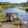 VEVOR Gas Powered Water Pump, 2 in, 132 GPM 7HP Semi Trash Water Transfer Pump Portable, Gasoline Engine with 25 ft Discharge Hose, Heavy Duty Frame, Cast Iron Impeller, for Irrigation, Ponds, Pools
