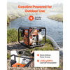 VEVOR Gas Powered Water Pump, 3 in, 242 GPM 7HP Semi Trash Water Transfer Pump Portable, Gasoline Engine with 25 ft Discharge Hose, Heavy Duty Frame, Cast Iron Impeller, for Irrigation, Ponds, Pools