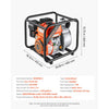 VEVOR Gas Powered Water Pump, 3 in, 242 GPM 7HP Semi Trash Water Transfer Pump Portable, Gasoline Engine with 25 ft Discharge Hose, Heavy Duty Frame, Cast Iron Impeller, for Irrigation, Ponds, Pools