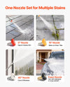 VEVOR Gas Pressure Washer 2900 PSI and 1.85 Max GPM, Upgrade Aluminum Pump with Spray Gun and Wand, 4 Nozzle Set, Low Profile Power Washer for Cars, Fences, Driveways, Homes, Patios, Furniture