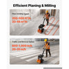 VEVOR Concrete Scarifier, 3700W 2500 RPM Walk-Behind Floor Planer Grinder, Carbide Cutters, 1/8 in Adjustable Depth, Vacuum Port for Surface Preparation, Traffic Line Removal, Pavement, Floor Repair