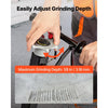 VEVOR Concrete Scarifier, 3700W 2500 RPM Walk-Behind Floor Planer Grinder, Carbide Cutters, 1/8 in Adjustable Depth, Vacuum Port for Surface Preparation, Traffic Line Removal, Pavement, Floor Repair